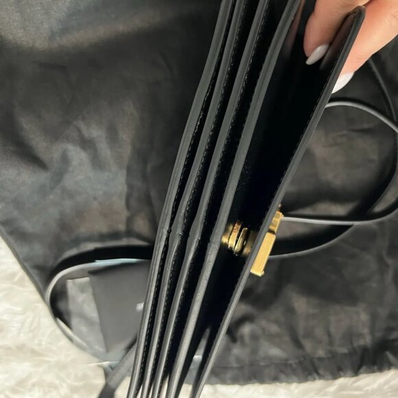 SAINT LAURENT Calfskin Monogram Small Dylan Shoulder Bag in Black - Picture 10 of 11